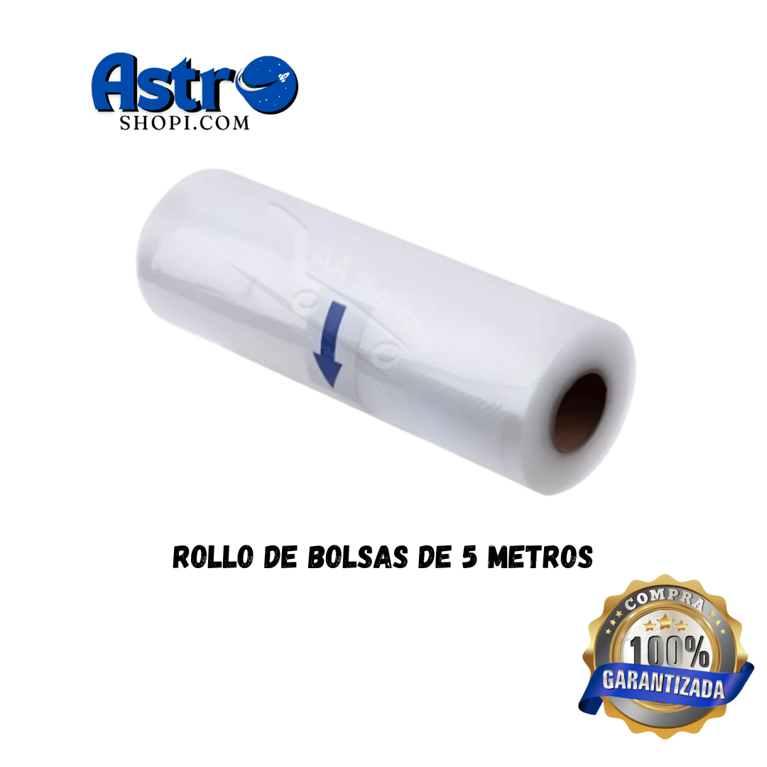 SellaFresh™ Selladora Al Vacío + 1 Rollo de 5 MTS de bolsas selladoras